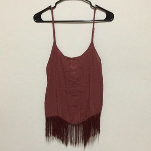 Kendall + Kylie rustic spaghetti strap shirt